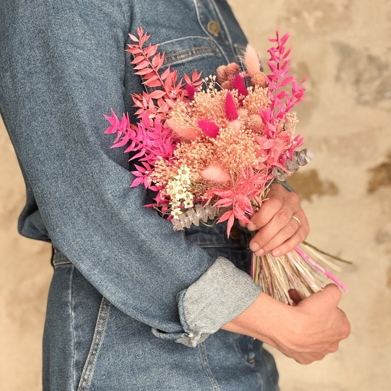 Bouquet de fleurs séchées - Neon Pink
