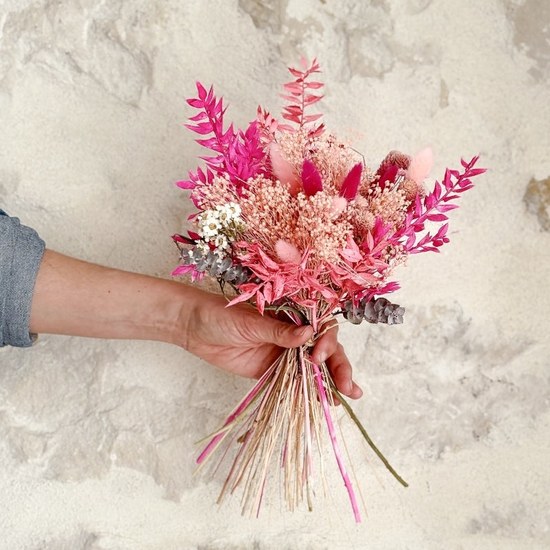 Bouquet de fleurs séchées - Neon Pink