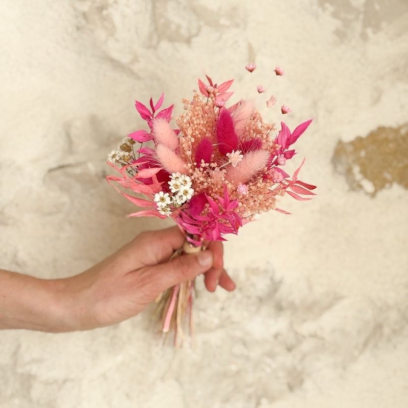 Bouquet de fleurs séchées - Neon Pink