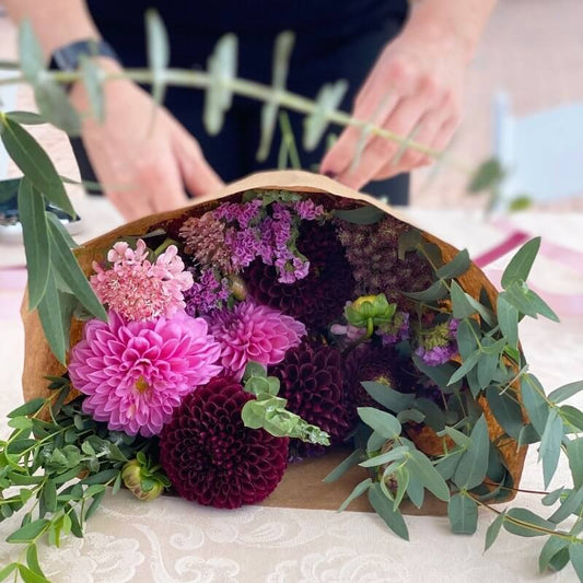 organisation d'ateliers de création de bouquets de saison pour les teambuildings ou animations clients