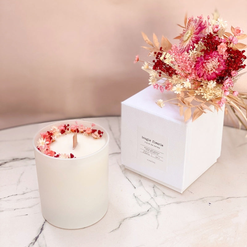 coffret-bougie-fleurie-rose-mini-bouquet-vase-coloré