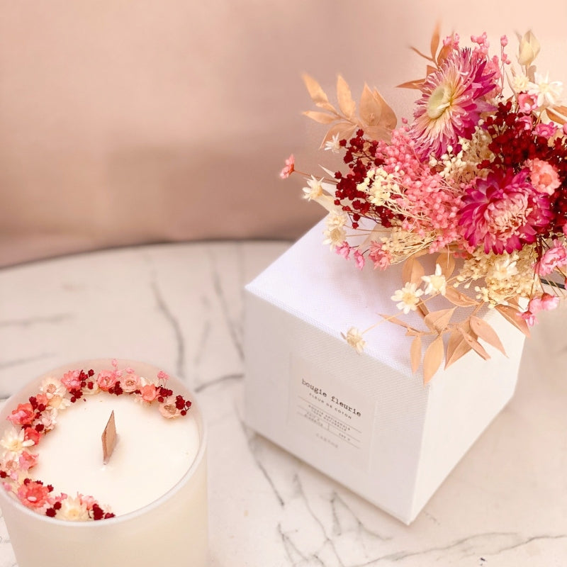 coffret-bougie-fleurie-rose-mini-bouquet-vase-coloré