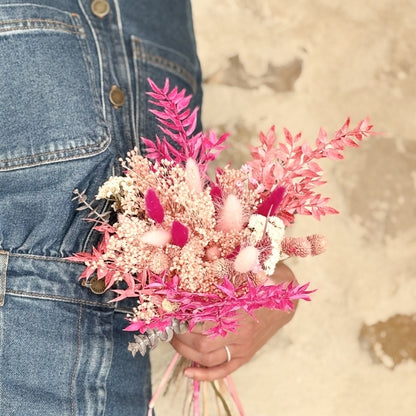 Bouquet de fleurs séchées - Neon Pink