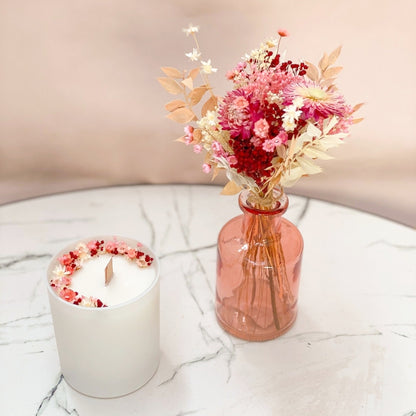 coffret-bougie-fleurie-rose-mini-bouquet-vase-coloré